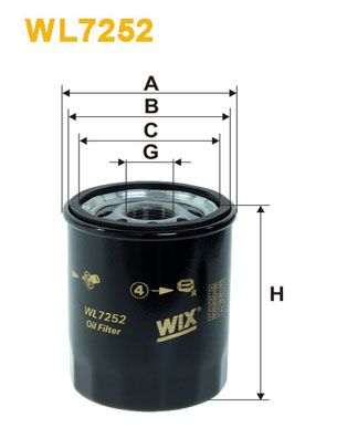 WIX FILTERS Масляный фильтр WL7252